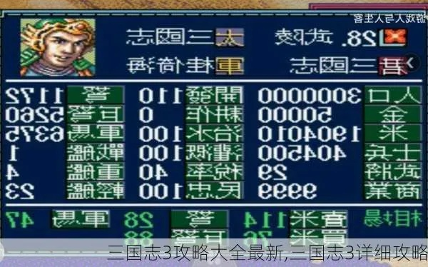 (三国志3官方中文版攻略)全面解析：三国志3最新版攻略大全，让你畅游三国之无敌之路